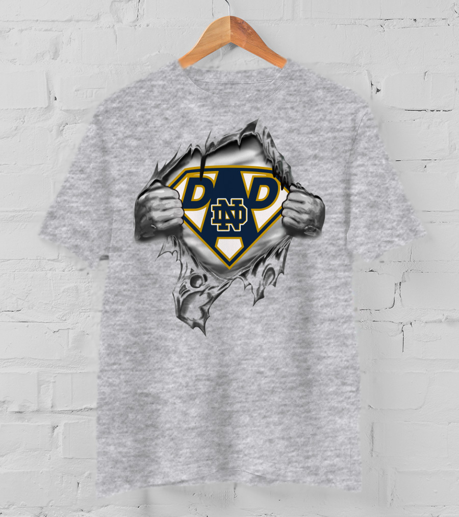 Notre Dame Fighting Irish Super Dad Shield T-Shirt