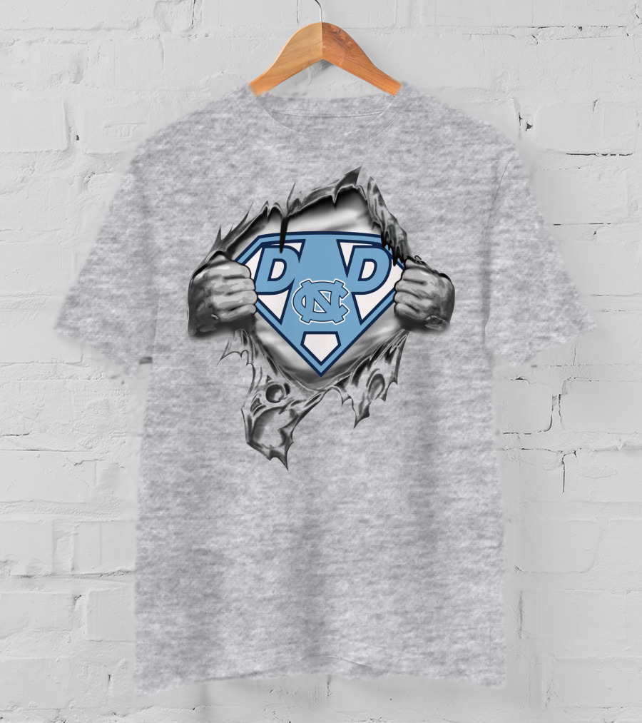 North Carolina Tar Heels Dad Emblem Design Super Dad 150 T-Shirt