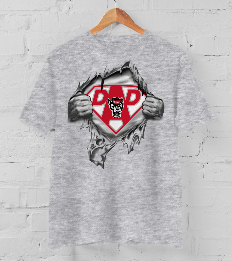 Nc State Wolfpack Super Dad Wolfpack Logo Superman T-Shirt