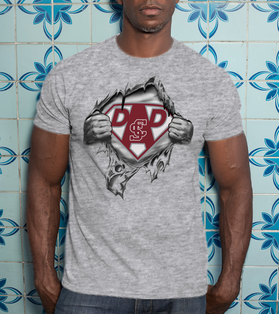 Santa Clara Broncos Sc Super Dad Hero T-Shirt