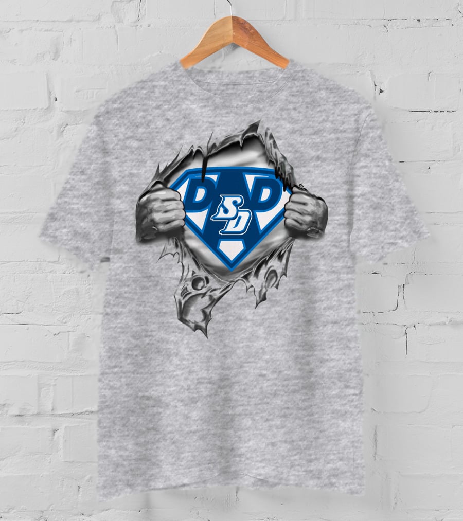 San Diego Toreros Super Dad Hero Logo Sdp T-Shirt