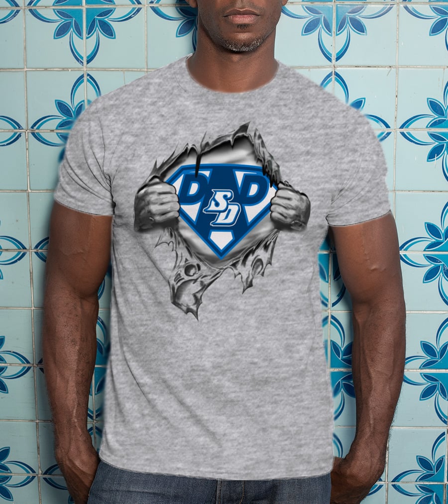 San Diego Toreros Super Dad Hero Logo Sdp T-Shirt
