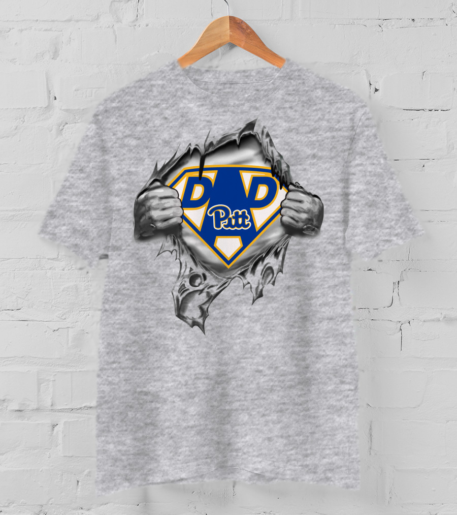 Pitt Panthers Super Dad Hero T-Shirt