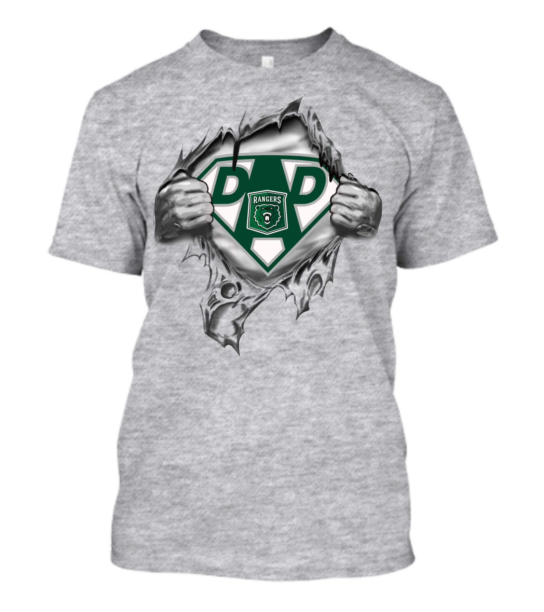 Parkside Rangers Super Dad Bear Emblem Hero Style T-Shirt