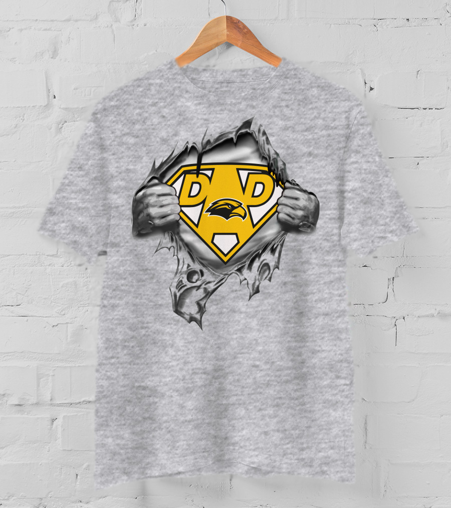 Southern Mississippi Golden Eagles Super Dad Emblem Burst T-Shirt