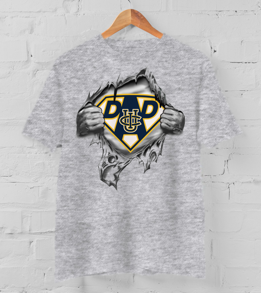 Uc Irvine Anteaters Dad Superhero Logo Peeling Effect T-Shirt