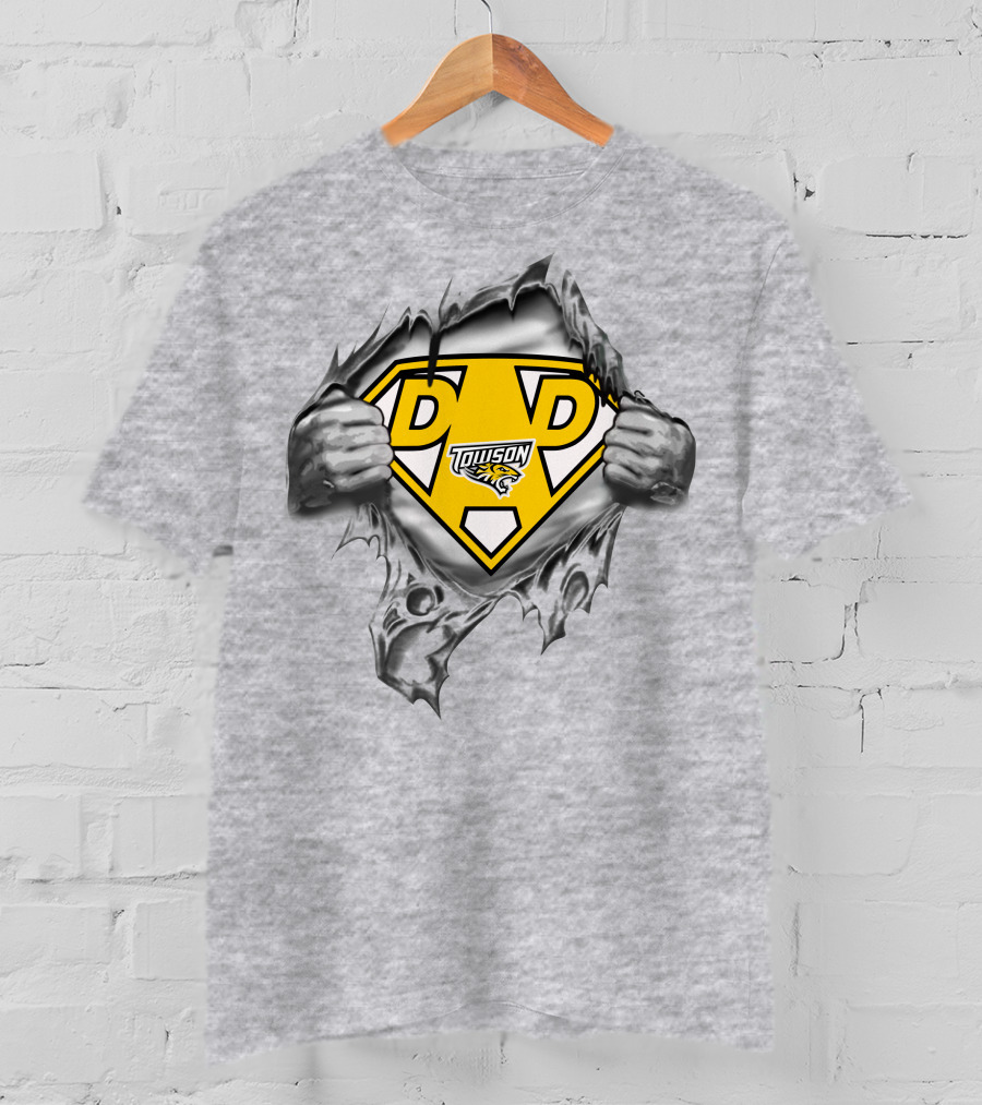 Towson Tigers Super Dad Shield T-Shirt