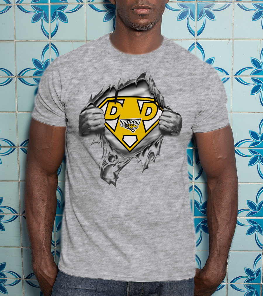 Towson Tigers Super Dad Shield T-Shirt