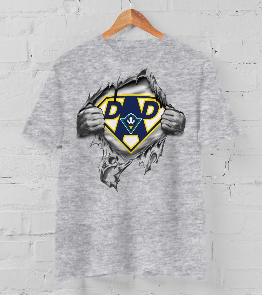 Wilmington Seahawks Super Dad Emblem Tearing Through T-Shirt