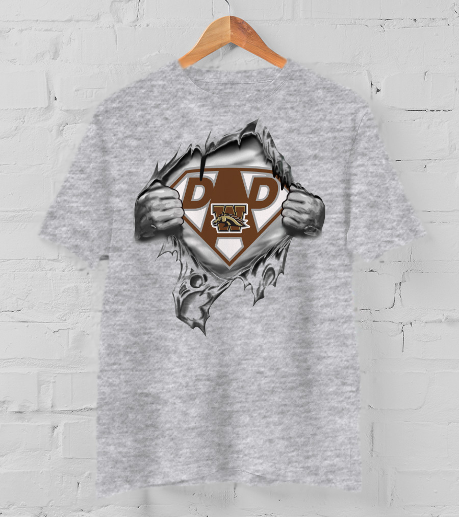 Western Michigan Broncos Dad Superman T-Shirt