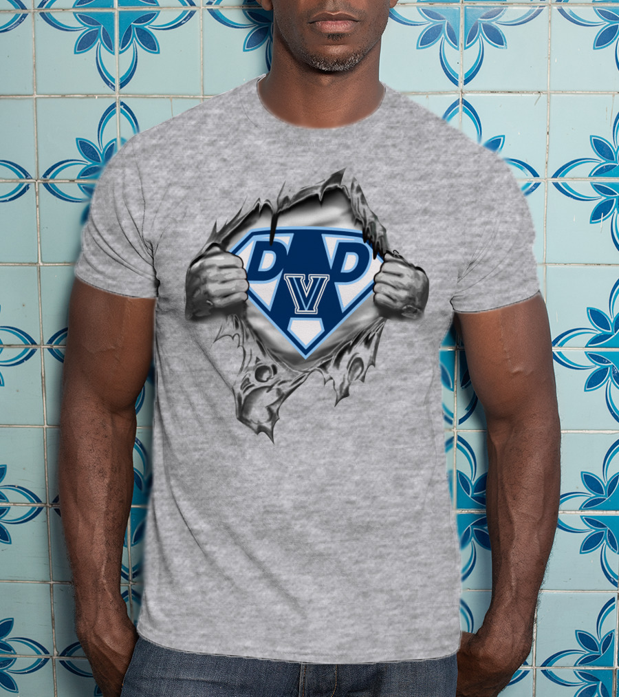 Villanova Wildcats Super Dad V Logo Novelty T-Shirt