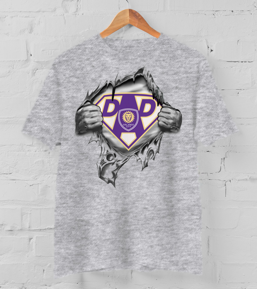 Super Dad Orlando City Sc Shield Fan 257 T-Shirt