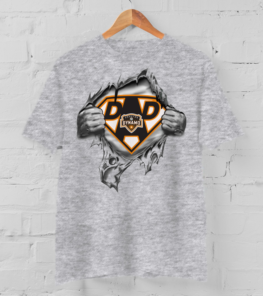 Houston Dynamo Super Dad Soccer Fan Hero T-Shirt