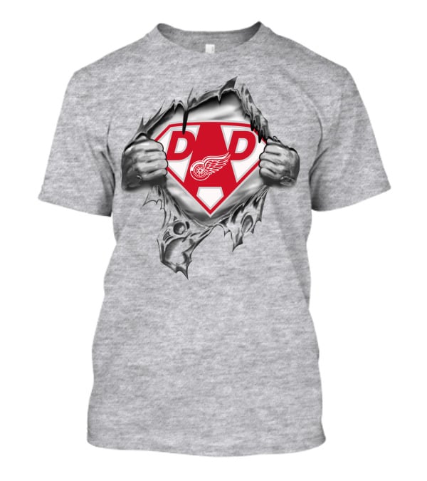 Detroit Red Wings Super Dad 295 Hero Wings T-Shirt
