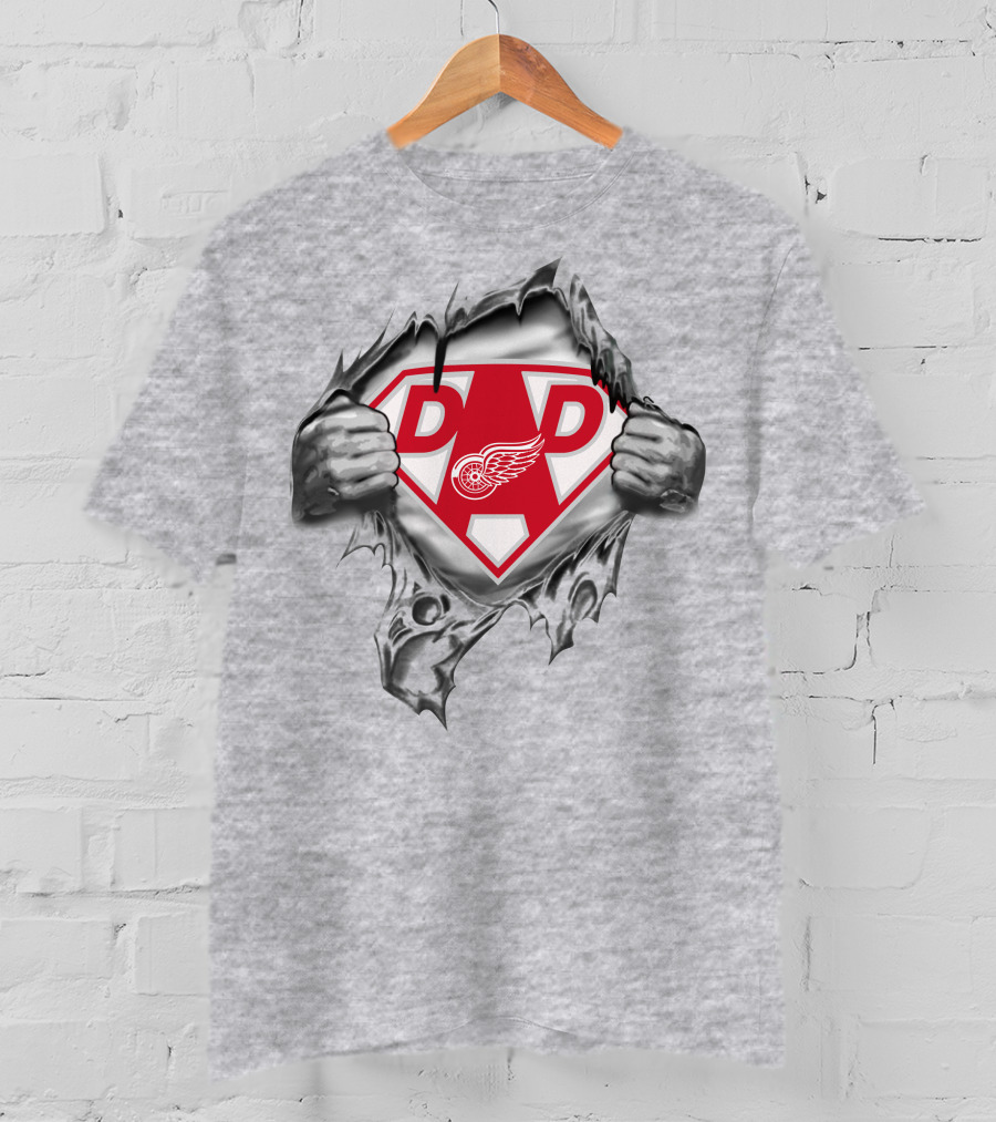Detroit Red Wings Super Dad 295 Hero Wings T-Shirt