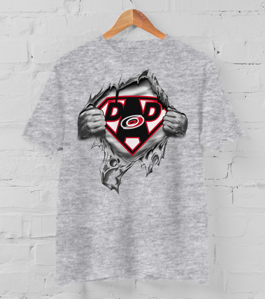 Carolina Hurricanes Super Dad Emblem Torn T-Shirt