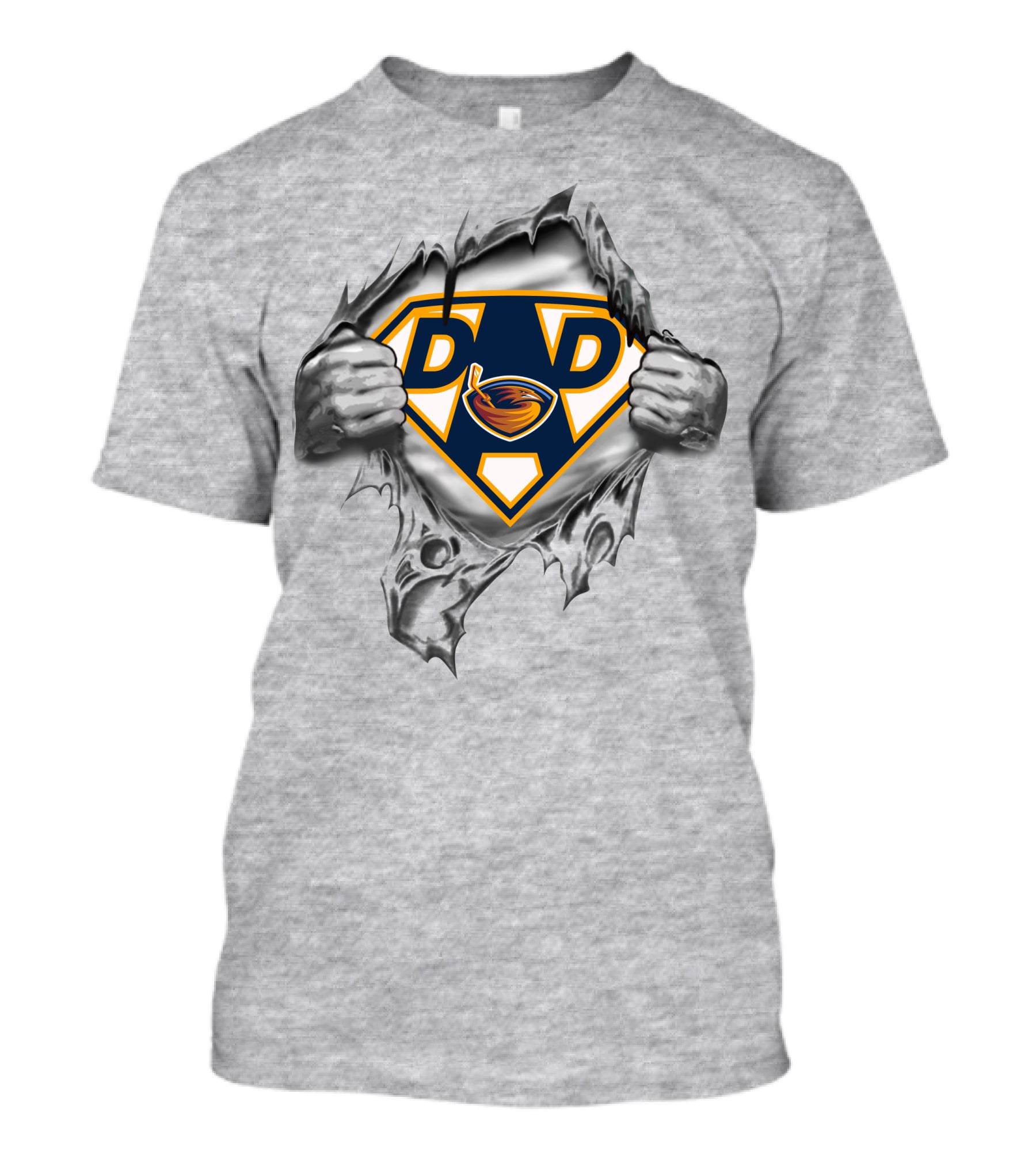 Atlanta Thrashers Super Dad D Logo Hero Shield T-Shirt