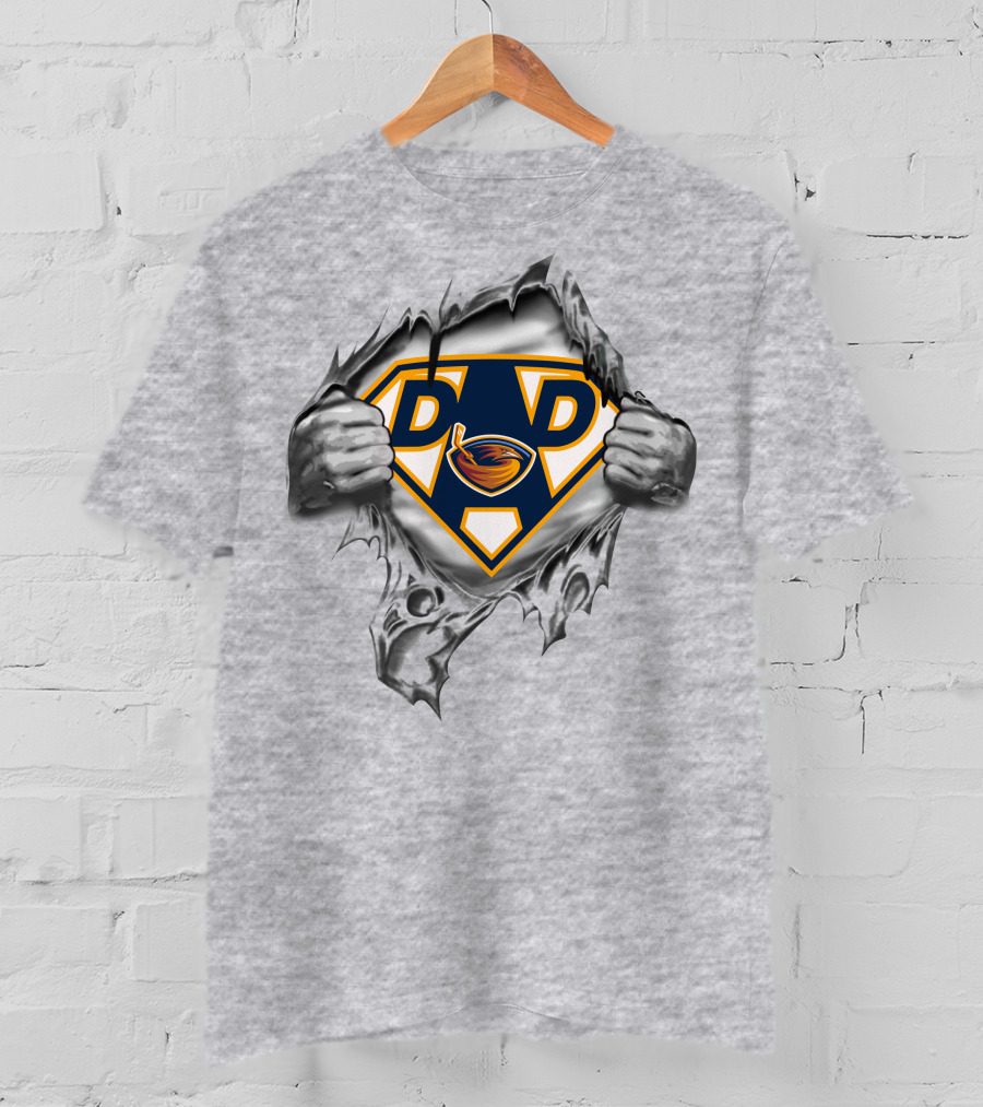 Atlanta Thrashers Super Dad D Logo Hero Shield T-Shirt