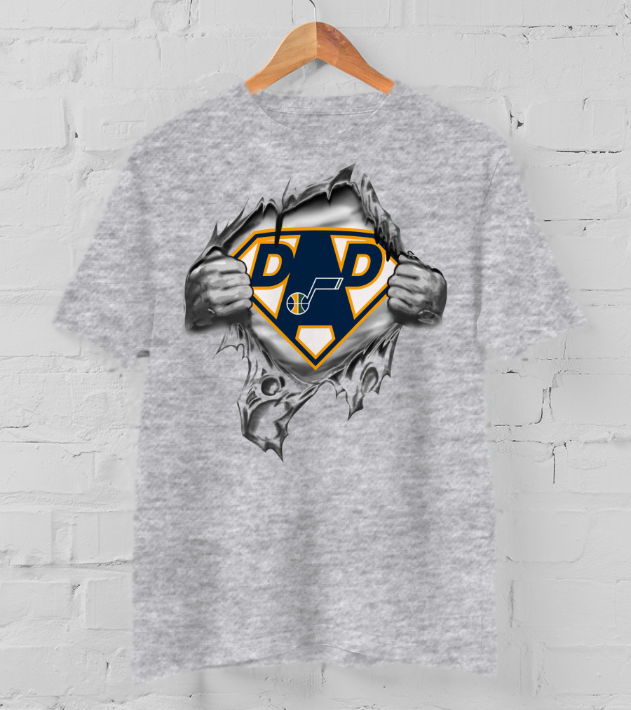 Dad Utah Jazz Super Logo Concept T-Shirt