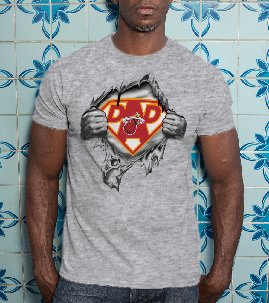 Miami Heat Super Dad 321 Hoops Hero T-Shirt