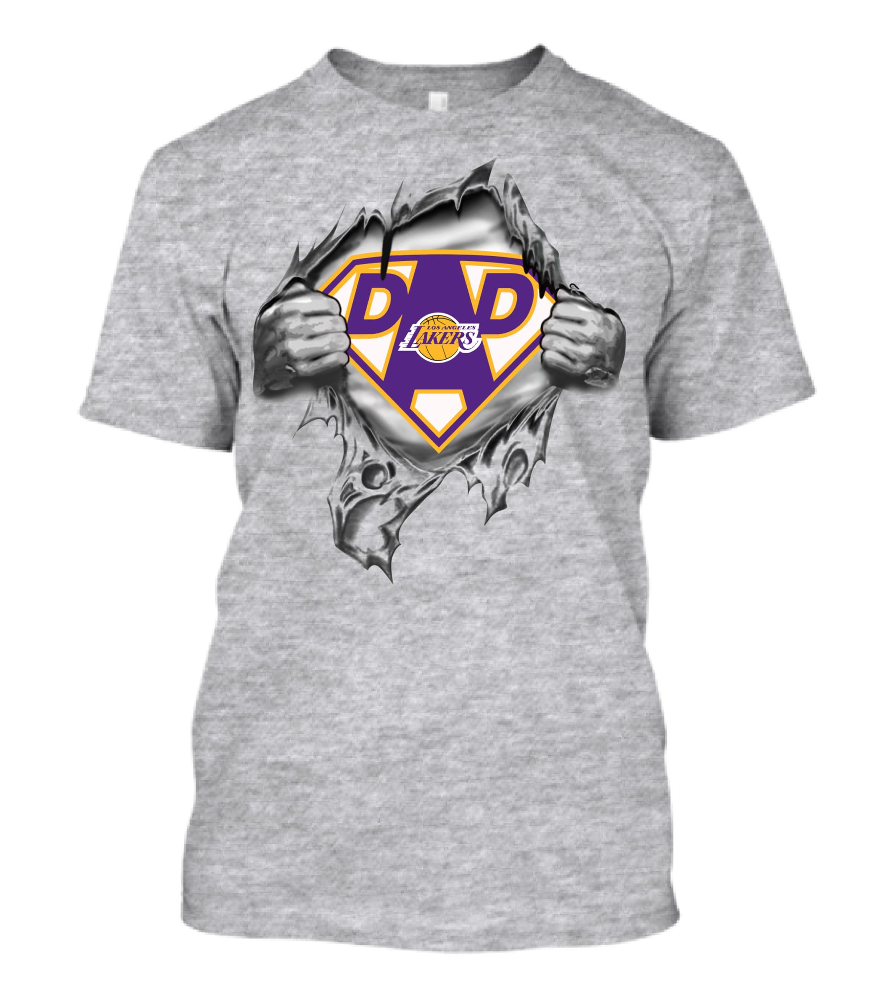 Los Angeles Lakers Super Dad Hero T-Shirt