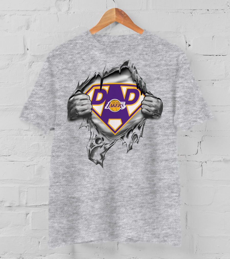 Los Angeles Lakers Super Dad Hero T-Shirt