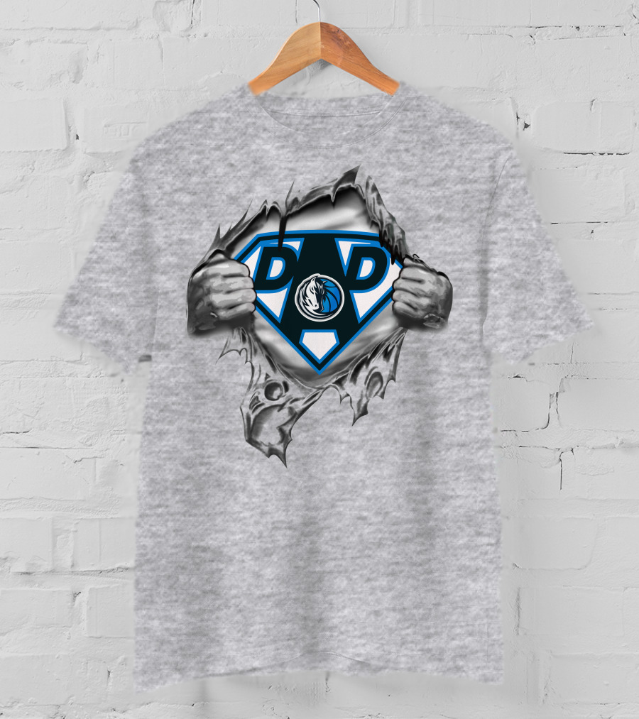 Dallas Mavericks Super Dad Hero T-Shirt