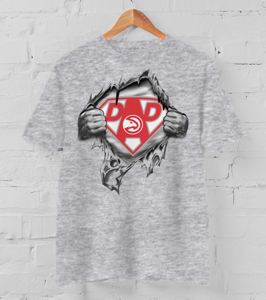 Atlanta Hawks Dad Superhero T-Shirt