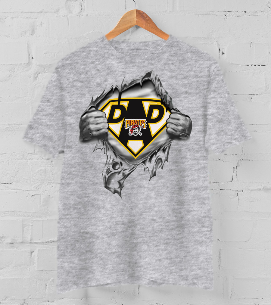Pittsburgh Pirates Super Dad Logo With Torn T-Shirt