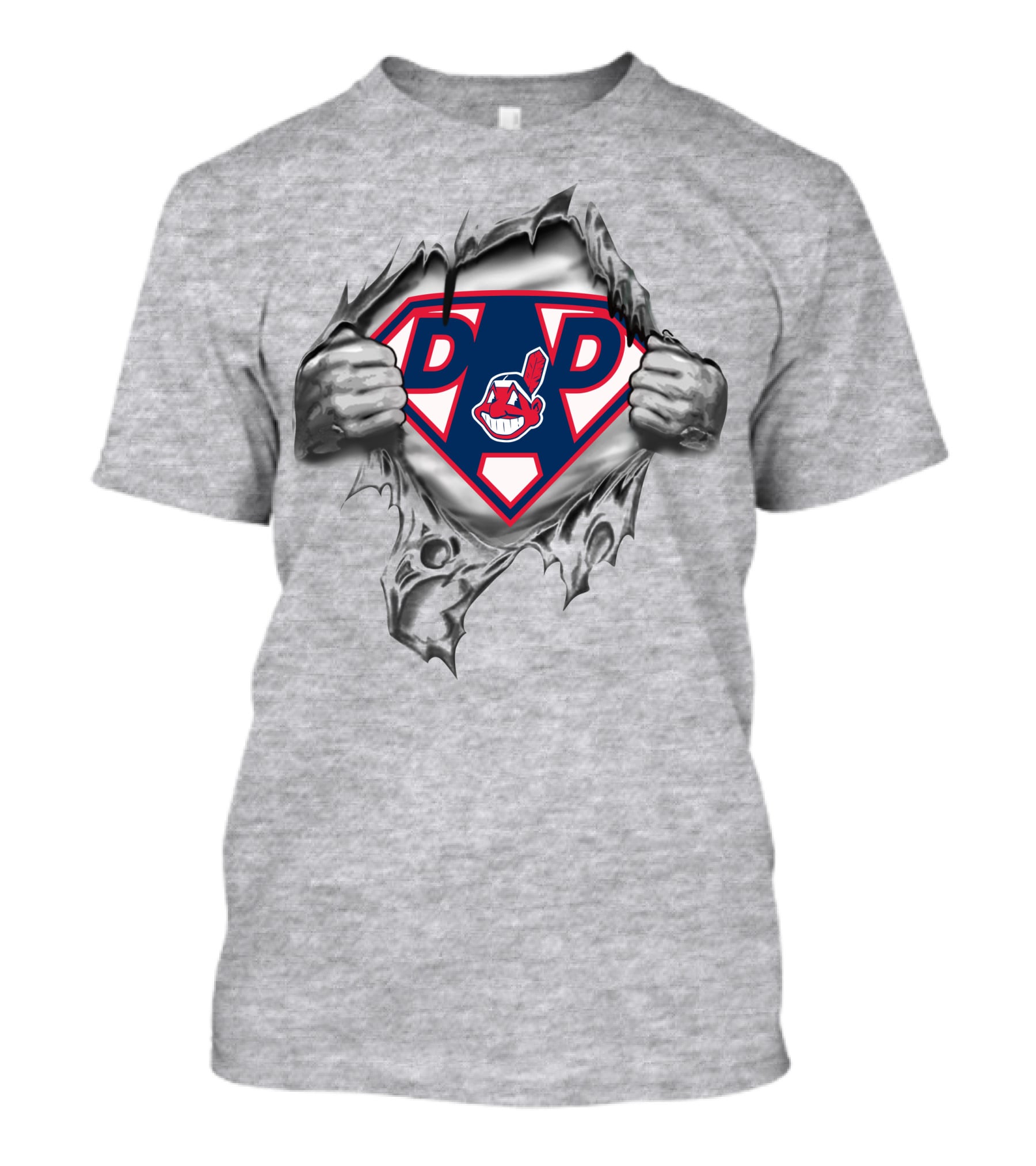 Cleveland Indians Super Dad Hero Logo T-Shirt