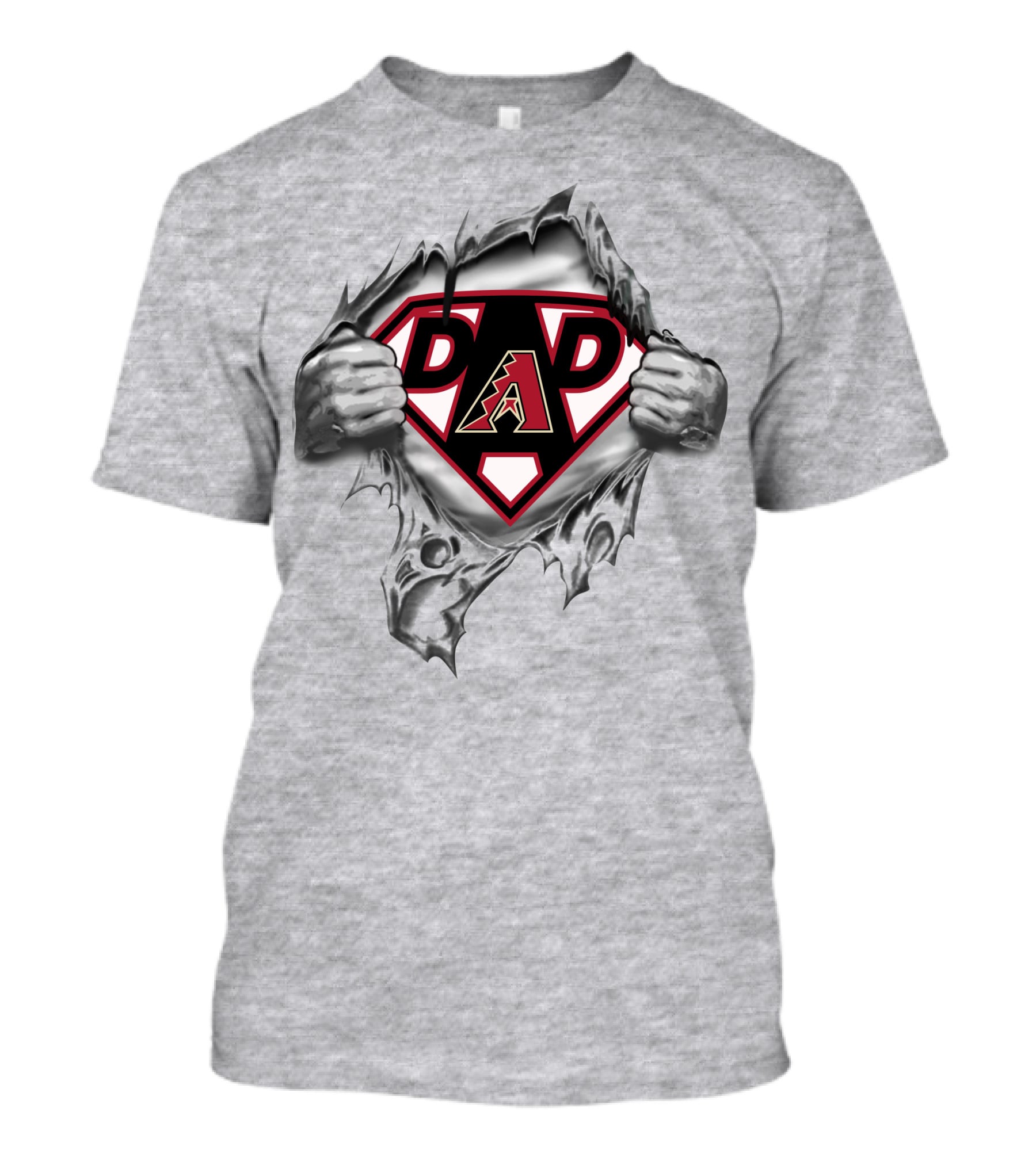 Arizona Diamondbacks Super Dad Logo Superman Style T-Shirt