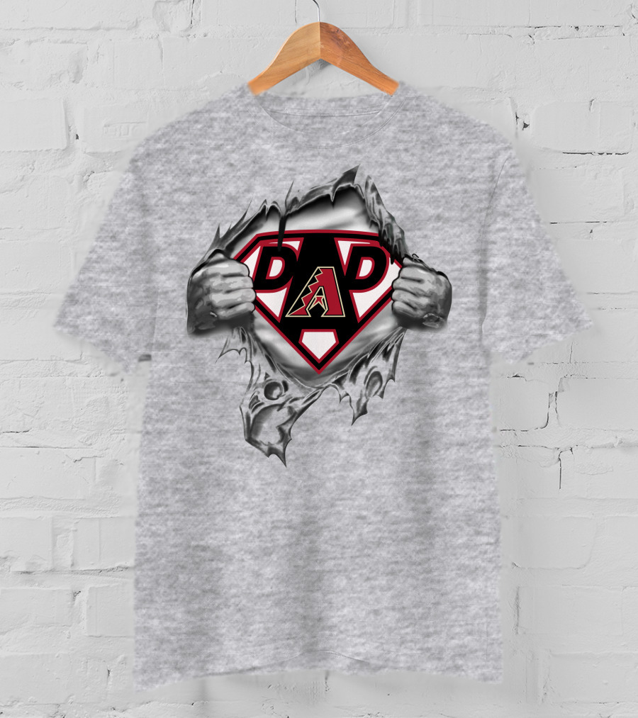 Arizona Diamondbacks Super Dad Logo Superman Style T-Shirt