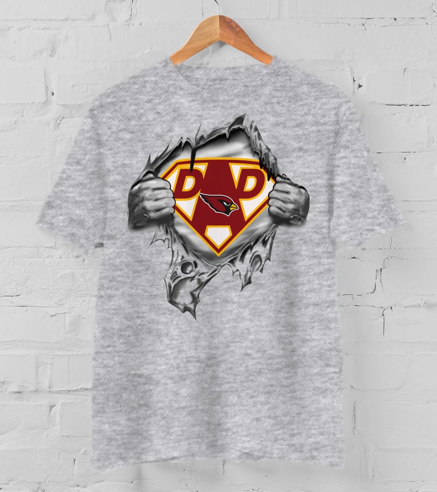 Arizona Cardinals Super Dad Emblem Hero T-Shirt