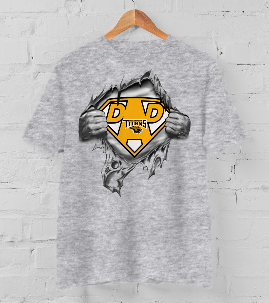 Oshkosh Titans Super Dad Hero Shield T-Shirt