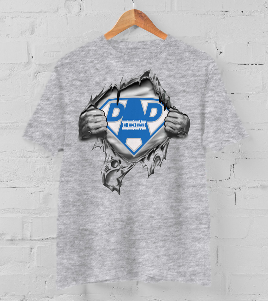 Ibm Super Dad Logo Superman Chest T-Shirt
