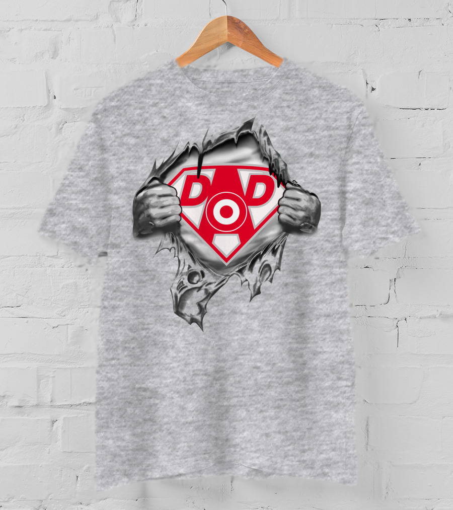 Super Dad 413 Target Logo Shield Tear T-Shirt