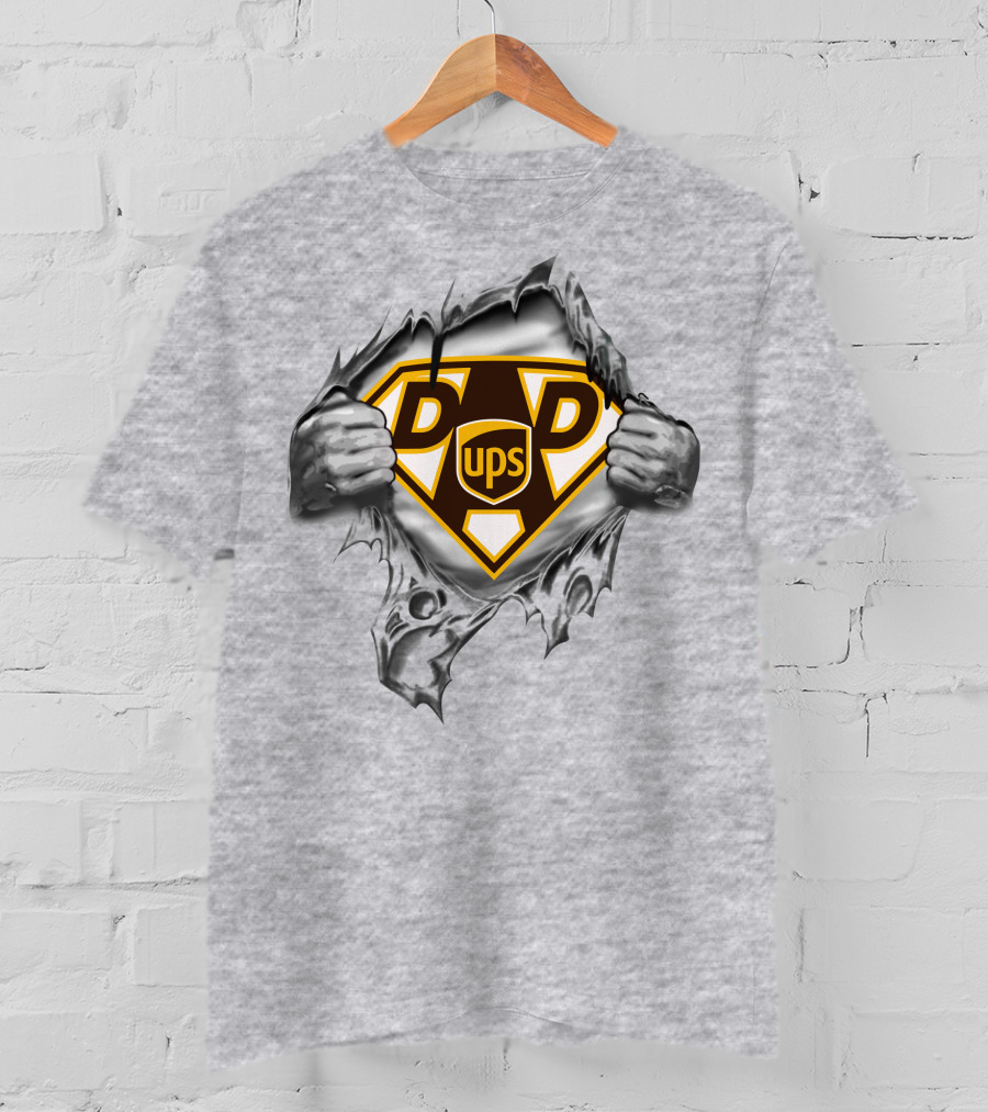 Ups Super Dad Shield Tee Hero Rip T-Shirt