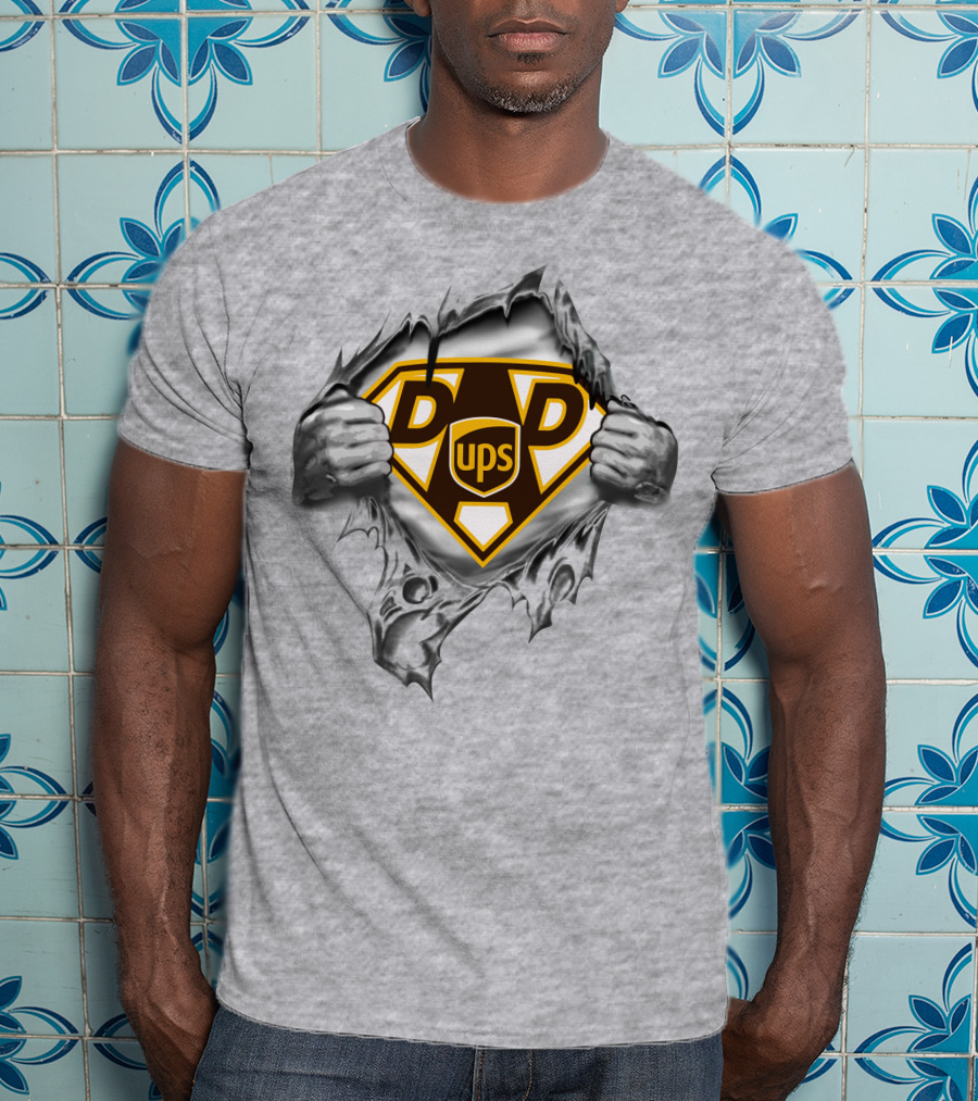 Ups Super Dad Shield Tee Hero Rip T-Shirt