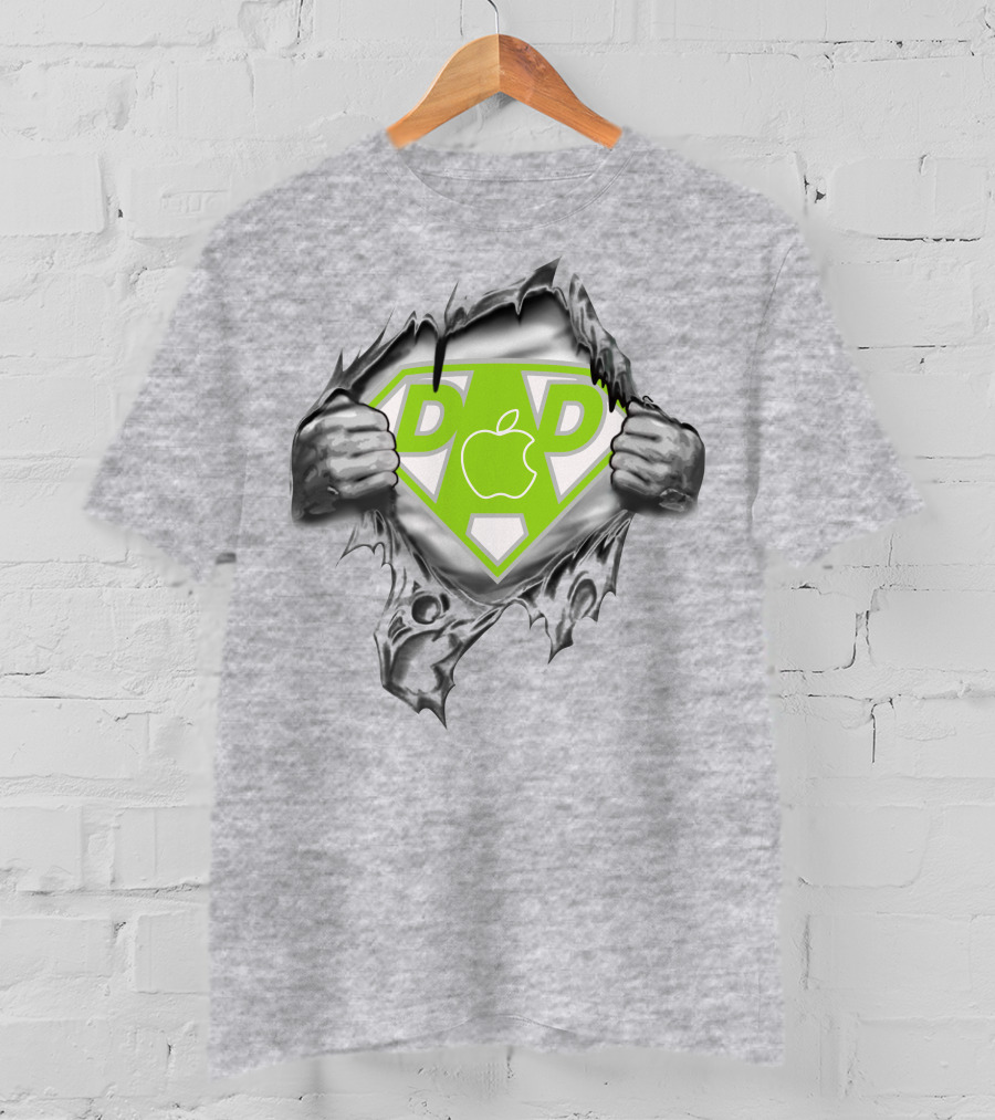 Super Dad Apple Logo Hero 419 T-Shirt