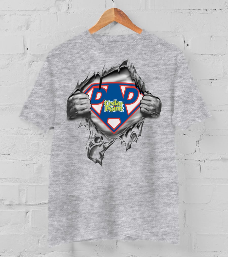 Cedar Point Super Dad Shield Logo 426 T-Shirt