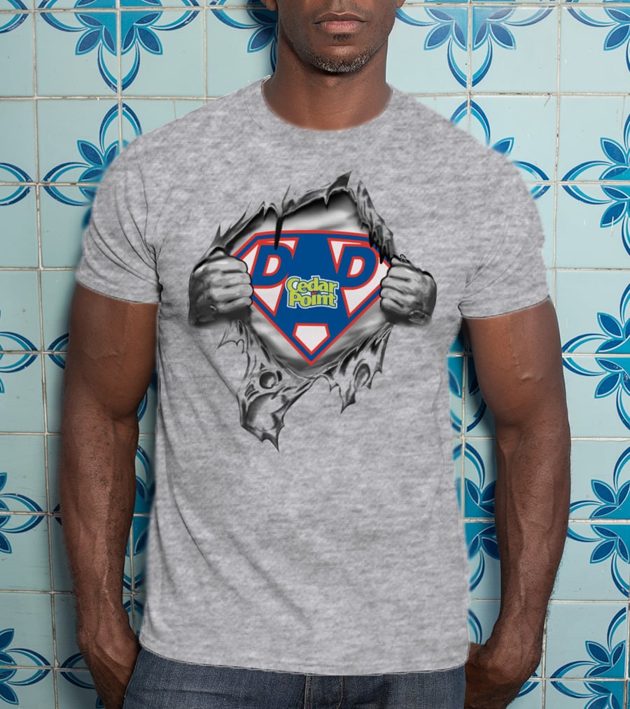 Cedar Point Super Dad Shield Logo 426 T-Shirt