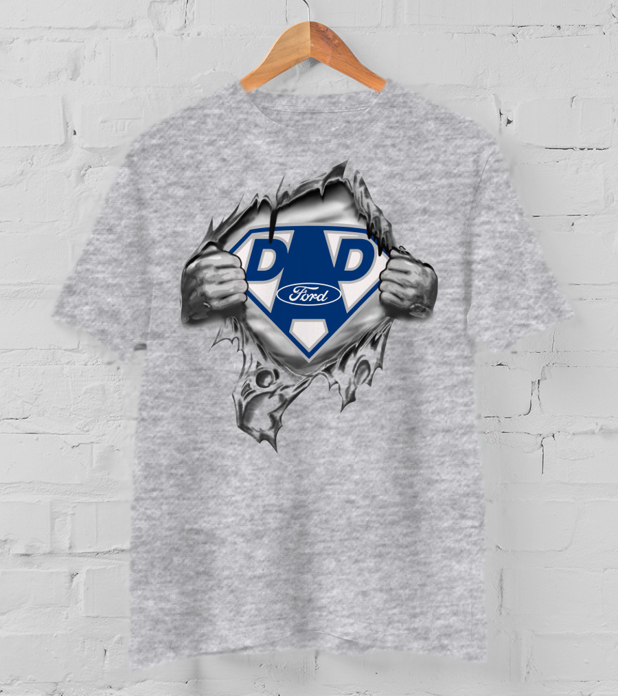 Ford Super Dad Hero Logo Tear T-Shirt