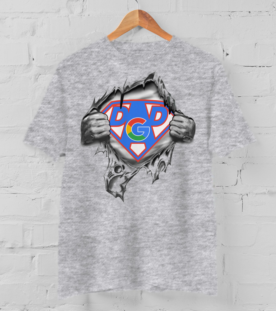 Dgd Google Super Dad Breaking Through T-Shirt