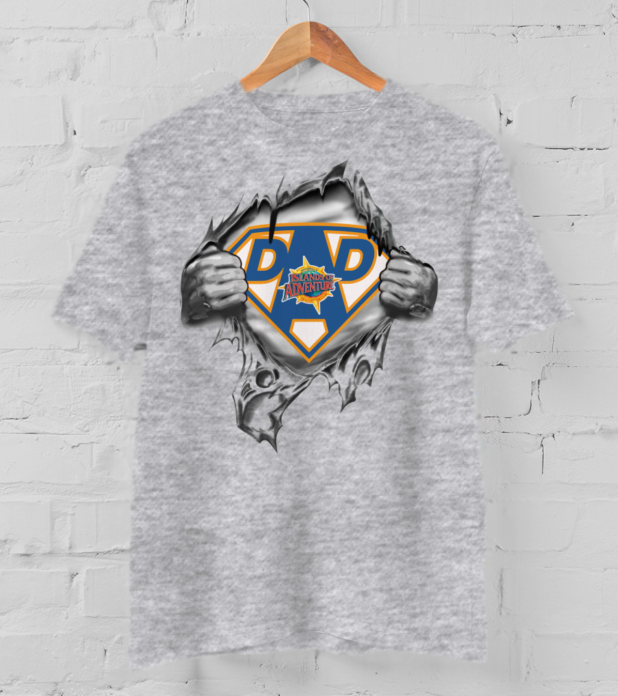 Island Of Adventure Super Dad Hero T-Shirt