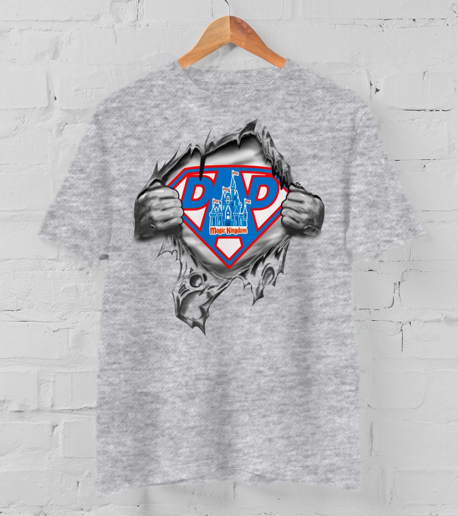 Dad Magic Kingdom Super Dad Castle Shield T-Shirt