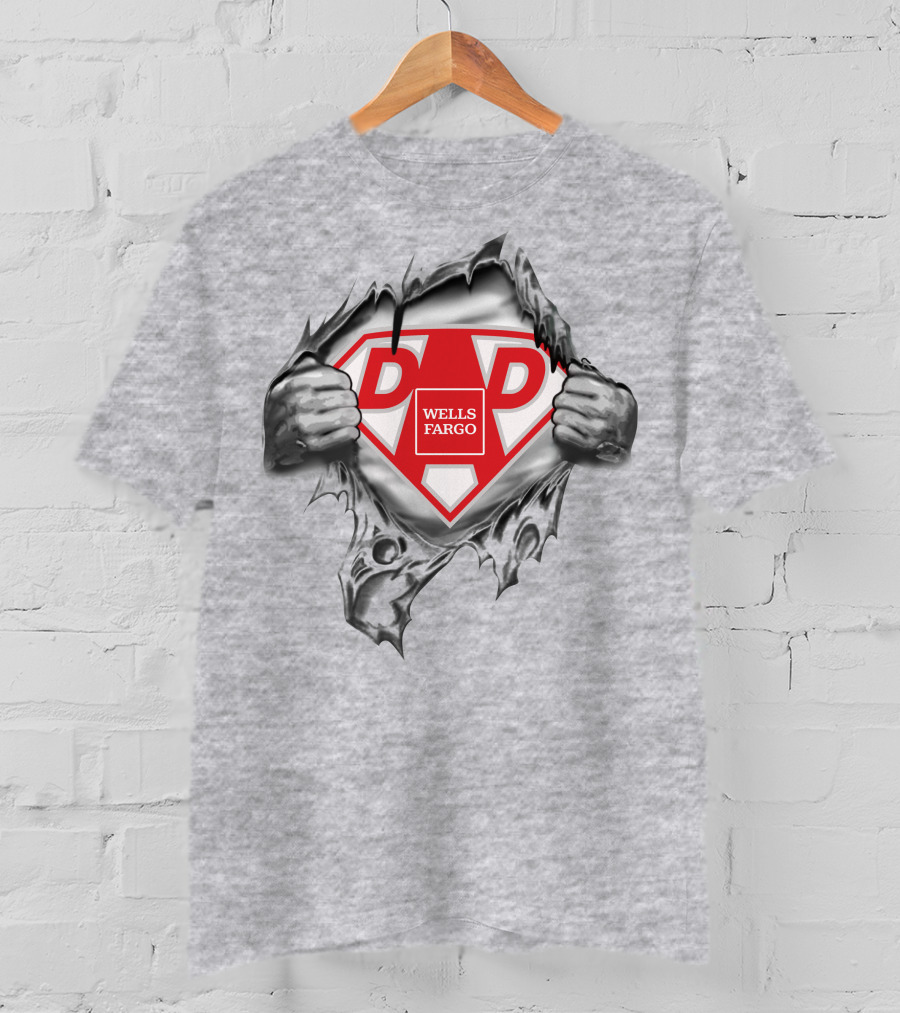 Wells Fargo Super Dad Shield Breaking Out T-Shirt