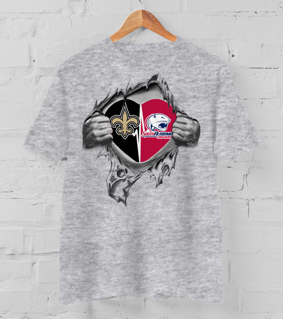 Saints South Alabama Jaguars Heartfelt Loyalty T-Shirt