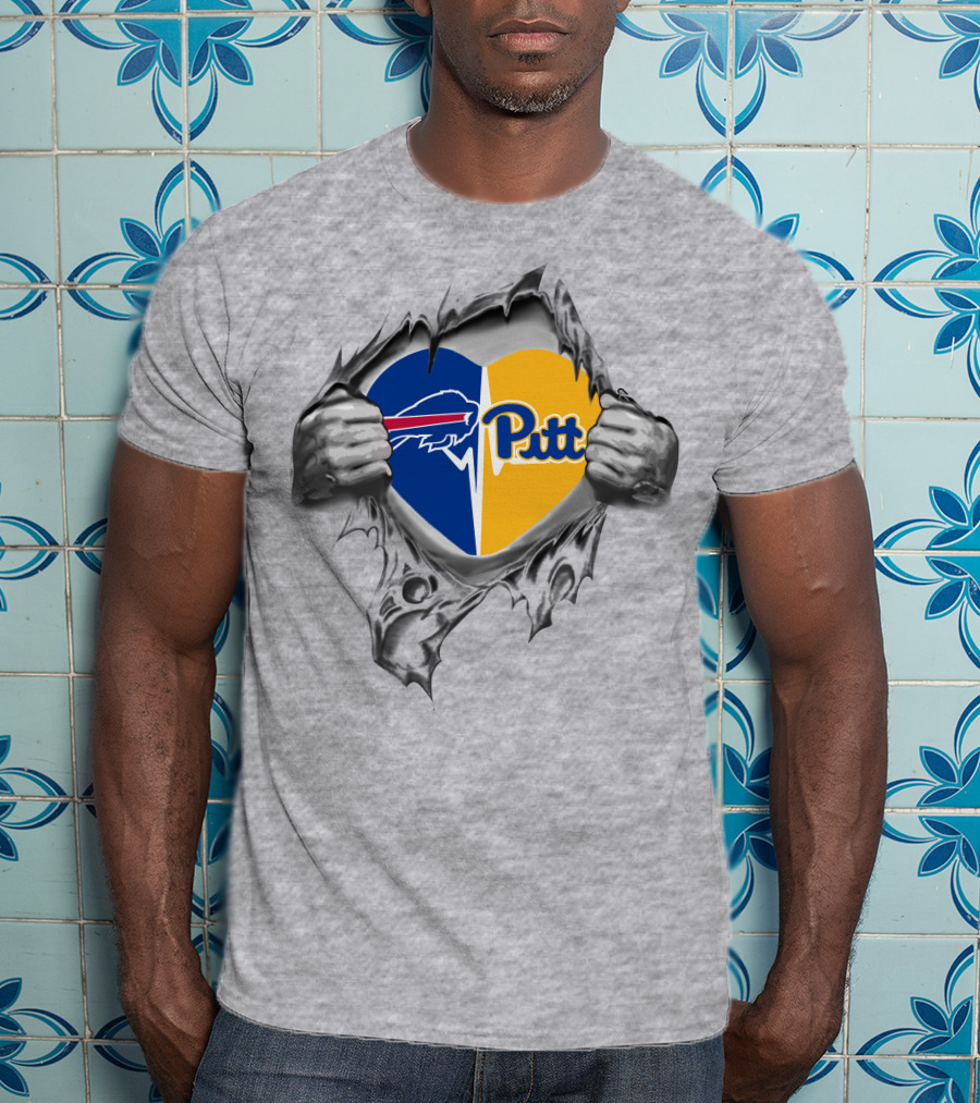 Bills Pittsburgh Panthers Heart T-Shirt