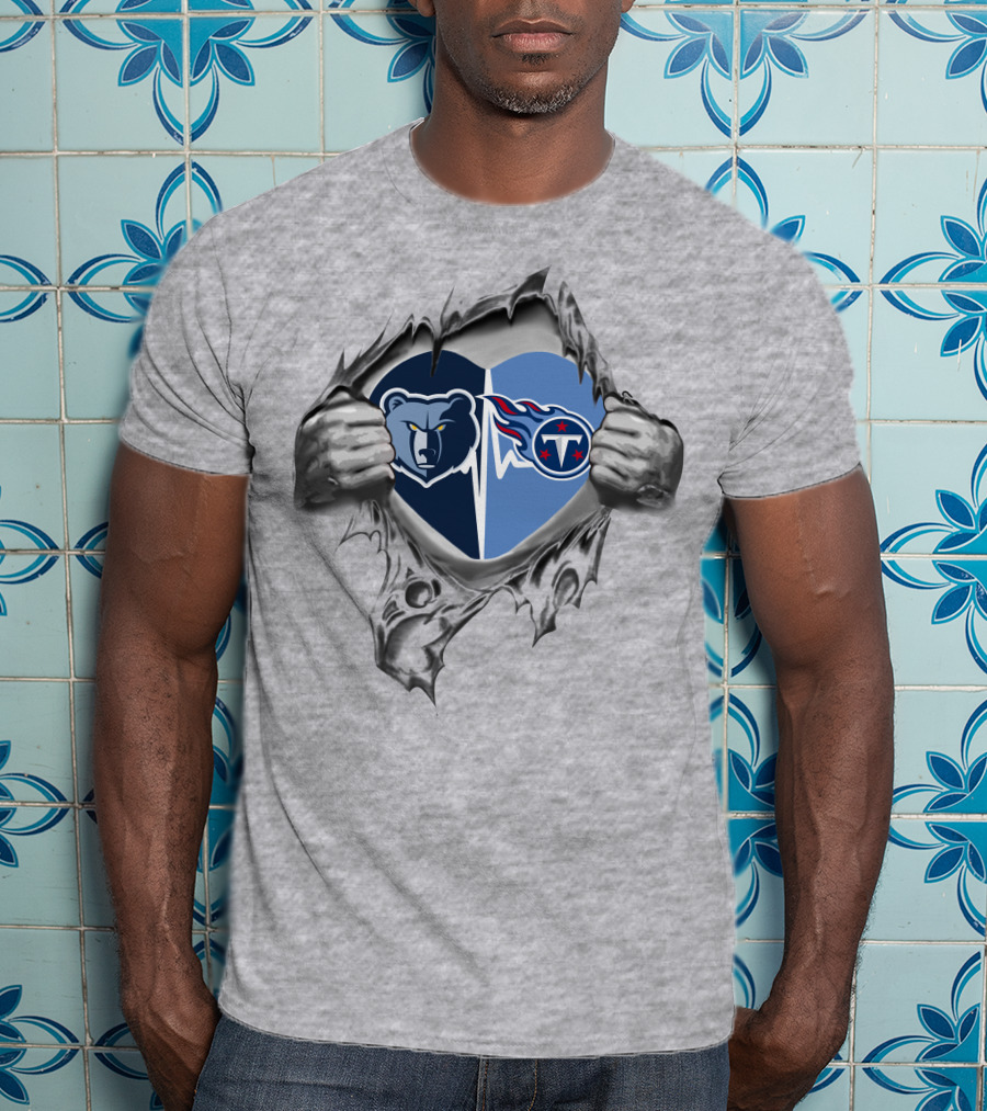 Memphis Grizzlies Titans Heart T-Shirt