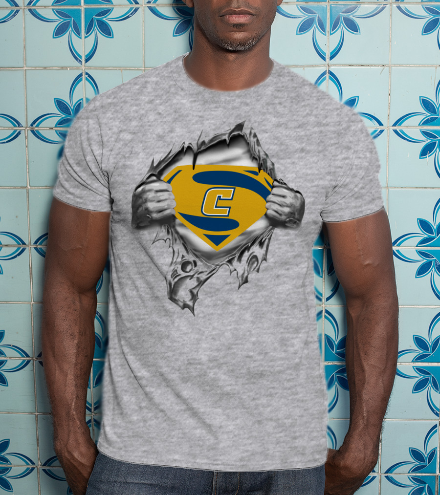 Utc Mocs Superman Logo C Inside Ripped Chest T-Shirt